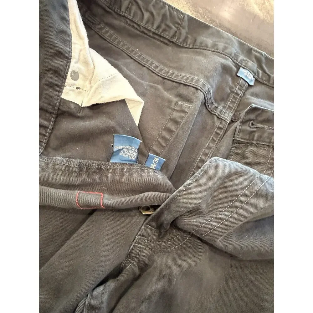 Polo Ralph Lauren Authentic Dungarees Black Denim Jeans 34x34 Green Pony